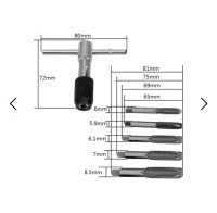 Набор метчиков М6-М12,6 с трещоткой, 6 предметов, легированная сталь, "MAXIMUM" MX 15593 оптом