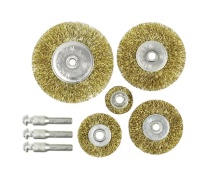 Набор щеток с волнистой проволокой 5шт, 25-75мм, латунированные, плоские,"MAXIMUM" MX 17917 оптом